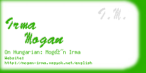 irma mogan business card